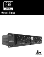 Harman dbx 676 Owner'S Manual preview