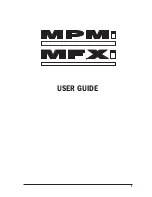 Harman MFXi User Manual preview