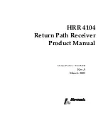 Preview for 1 page of Harmonic HRR 4104 Product Manual