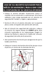 Preview for 38 page of Harmony Belt-Positioning Booster Car Seat Instruction Manual