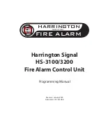 Harrington Signal HS-3100 Programming Manual preview