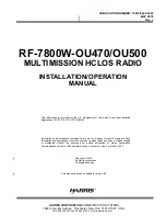 Preview for 2 page of Harris RF-7800W-OU470 Installation & Operation Manual