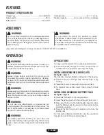 Preview for 6 page of HART HPGG01 Operator'S Manual