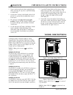 Preview for 3 page of Hatco FLAV-R-SAVOR WFST-1R Installation & Operating Manual