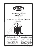 Hatco MDW-1X Installation And Operation Manual preview