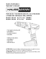 Preview for 1 page of Haussmann 5959003 Operator'S Manual