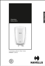 Preview for 1 page of Havells Instanio 1 L Operating Instructions Manual