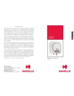 Havells Quatro-15 L Operating Instructions Manual preview