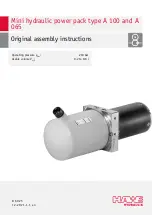 Preview for 1 page of HAWE Hydraulik A 065 Original Assembly Instructions