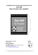 Hawker Type 900 Installation And Setting-Up Instructions preview