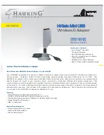 Hawking Hi-Gain HWU54DM Specification Sheet preview