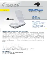 Hawking HWL2A Specifications preview