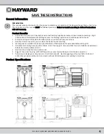 Preview for 4 page of Hayward Super Pump Series Owner'S Manual