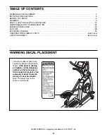 Preview for 2 page of Healthrider 8.5 Ex Crosstrainer El Elliptical User Manual