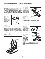 Preview for 12 page of Healthrider H25x Bike (French) Manuel De L'Utilisateur