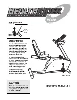 Healthrider HREX04980 User Manual preview