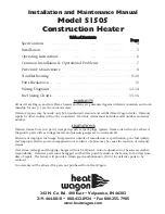 Preview for 3 page of Heat Wagon S1505 Installation And Maintenance Manual