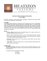 Preview for 1 page of HEATIZON SYSTEMS M329 Instructions