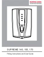 Heatrae Sadia SUPREME 140 Fitting Instructions And User Manual preview