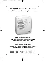 Preview for 1 page of Heatstore HS2000X Installation And Operating Instructions Manual