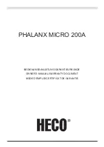 Heco PHALANX MICRO 200A Owner'S Manual preview