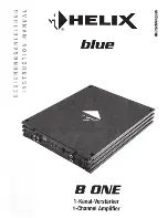 Preview for 1 page of HELIX Blue B ONE Instruction Manual