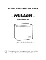 Preview for 1 page of HELLER CFH10 Installation Use And Care Manual