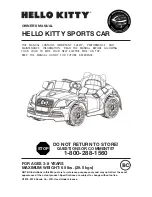 Hello Kitty SPORTS CAR Owner'S Manual preview