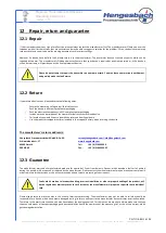 Preview for 16 page of Hengesbach 050D Series Operating Instructions Manual