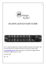 Preview for 1 page of Heritage Audio HA-609A Quick Start Manual