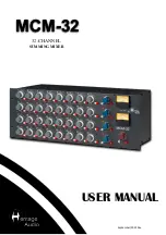 Preview for 1 page of Heritage Audio MCM-32 User Manual