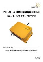 HETRONIC RX 14-HL Installation Instructions Manual preview