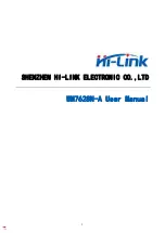 Preview for 1 page of Hi-Link WM7628N-A User Manual