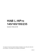 HIAB L-HiPro 145 Operator'S Manual preview