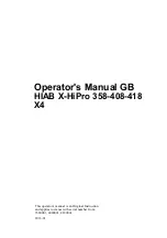 HIAB X-HiPro 358-408-418 X4 Operator'S Manual preview