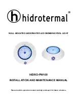 Preview for 1 page of Hidrotermal HIDRO-PW100 Installation And Maintenance Manual