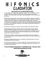 Preview for 13 page of Hifionics Gladiator GLX100.4 User Manual