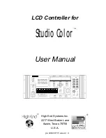 High End Systems High End LCD Controller for Studio Color User Manual preview