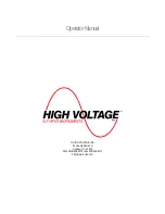 Preview for 2 page of High Voltage CDS Series Safety, Operation, And Procedure Instructions