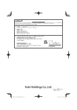 Preview for 236 page of HIKOKI C 1806DA Handling Instructions Manual