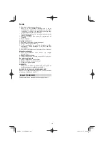 Preview for 100 page of HIKOKI CS 33EDP Handling Instructions Manual