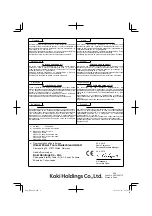 Preview for 112 page of HIKOKI DH 28PC Handling Instructions Manual