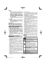 Preview for 20 page of HIKOKI DH 28PEC Handling Instructions Manual