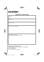 Preview for 13 page of HIKOKI DH 52MA Handling Instructions Manual