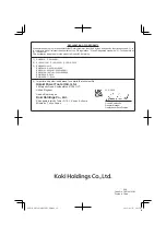 Preview for 16 page of HIKOKI DH 52MA Handling Instructions Manual