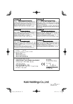 Preview for 216 page of HIKOKI DH18DPB Handling Instructions Manual