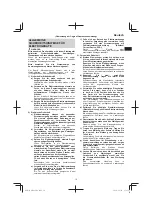 Preview for 19 page of HIKOKI M3612DA Handling Instructions Manual