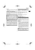 Preview for 29 page of HIKOKI M3612DA Handling Instructions Manual