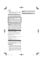 Preview for 42 page of HIKOKI M3612DA Handling Instructions Manual