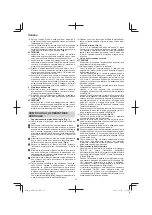 Preview for 52 page of HIKOKI M3612DA Handling Instructions Manual